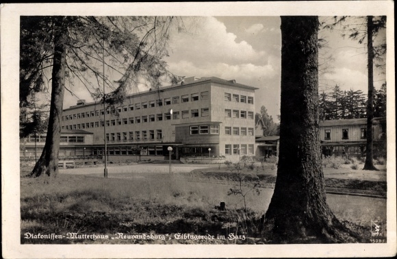 Postcard Elbingerode Oberharz am Brocken, deaconesses motherhouse Neuvandsburg