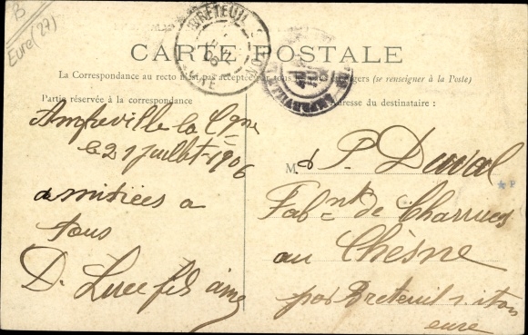 Postcard Amfreville la Campagne Eure, Le Chateau