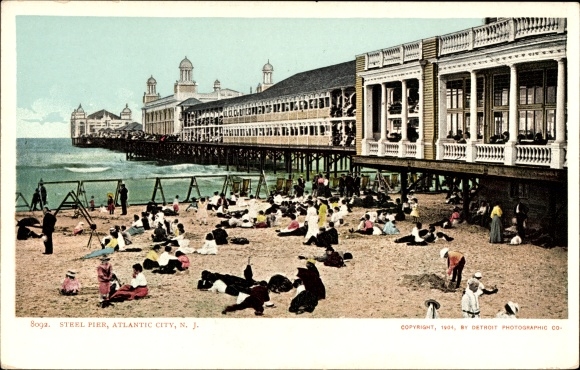Postcard Atlantic City New Jersey USA, Steel Pier