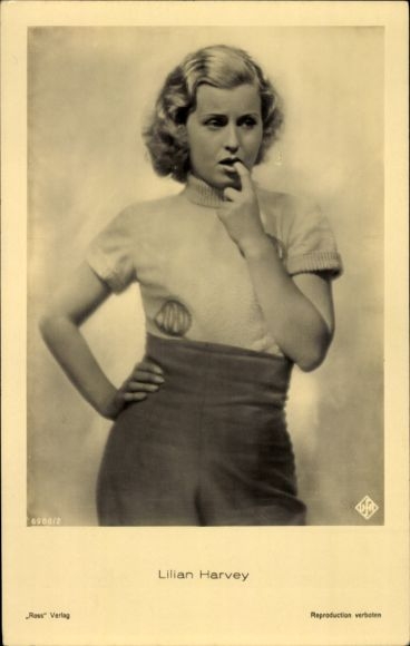 Postcard actress Lilian Harvey, portrait, Ufa Film