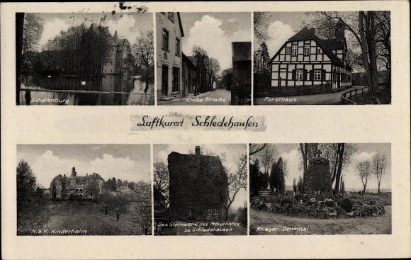 Ak Schledehausen Bissendorf in Niedersachsen, Schellenburg, Große Straße, Forsthaus, NSV Kinderheim