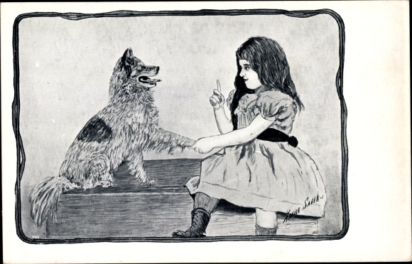 Artist PC Sager, Xavier, meisje met hond