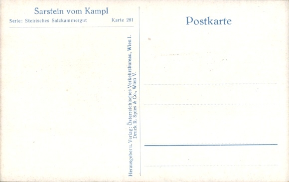 Postcard Styria, Sarstein vom Kampl