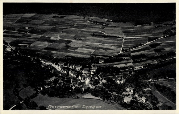 Postcard Oberschwandorf Haiterbach in the Black Forest, aerial photograph