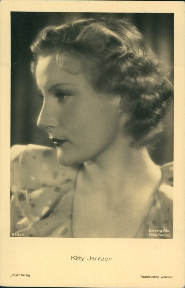 Postcard actress Kitty Jantzen, portrait, Ross Verlag 9896/1
