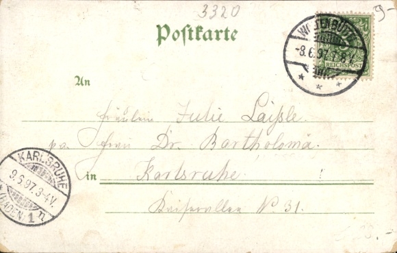 Chromo-Litho Lichtenberg Salzgitter in Lower Saxony, Burgberg, economy, pavilion