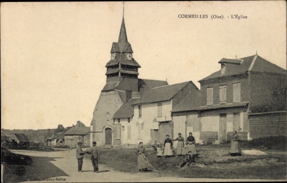 Postcard Cormeilles Oise, The Church