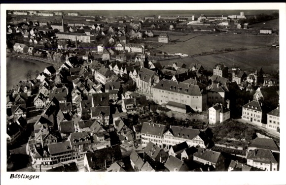 Postcard Böblingen in Württemberg, aerial photograph
