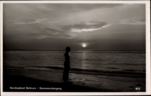Postcard Insel Baltrum in Ostfriesland, sunset