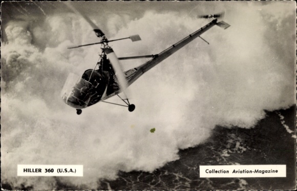 Postcard Helicopter Hiller 360 (USA)