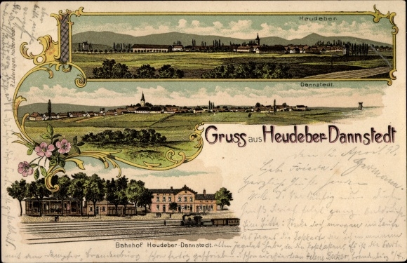 Litho Heudeber Nordharz Sachsen Anhalt, Bahnhof Heudeber-Dannstedt