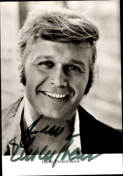 Postcard actor Heinz Ehrenfreund, portrait, autograph