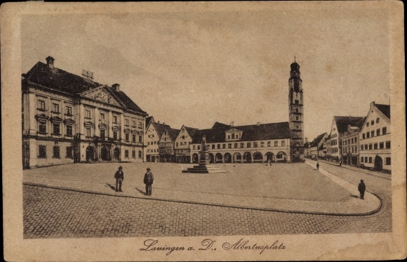 Ak Lauingen op de Donau Zwabische Alb, Albertusplatz