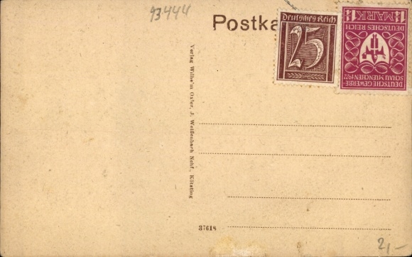 Postcard Bad Kötzting in the Bavarian Forest, general view