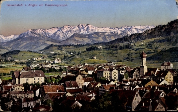 Postcard Immenstadt im Allgäu Swabia, Immenstadt i. Allgäu with thumb group