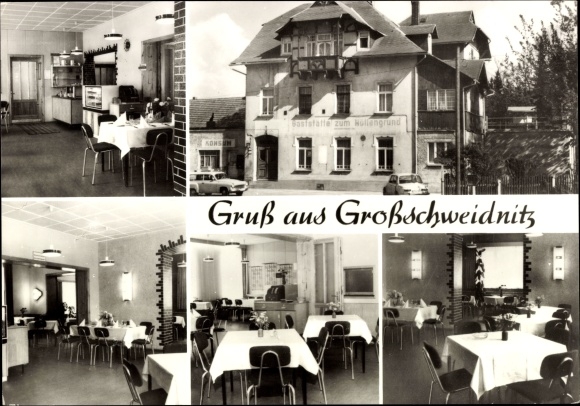 PC Großschweidnitz in Saxony, consumer restaurant Zum Höllengrund, exterior view, dining room