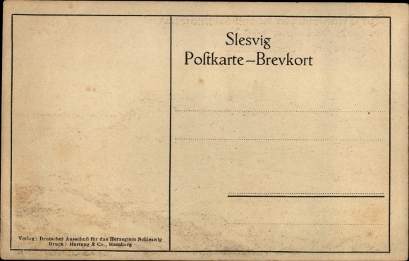 Artist Postcard To commemorate the referendum in the state of Schleswig in 1920, Rüm clearly kimming