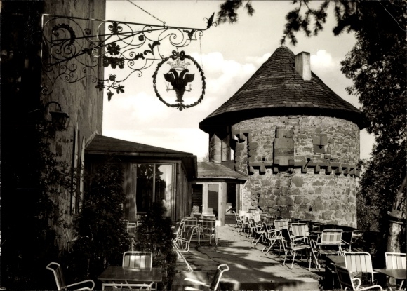 Postcard Trendelburg in northern Hesse, castle hotel