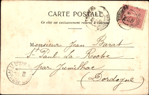 Postcard Quimper Finistère, boy and girl in traditional costumes