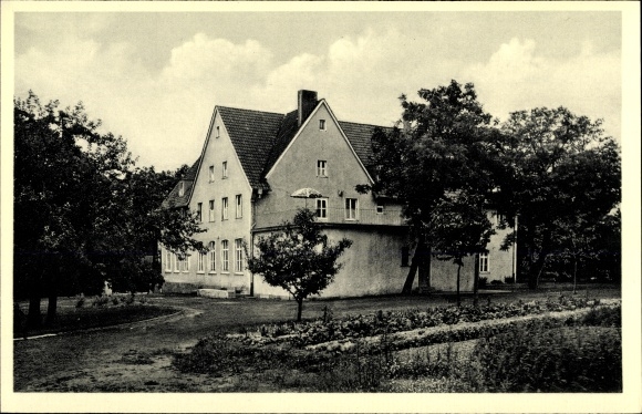 Ak Amshausen Steinhagen Westfalen, Union School, Otto Hue Heim
