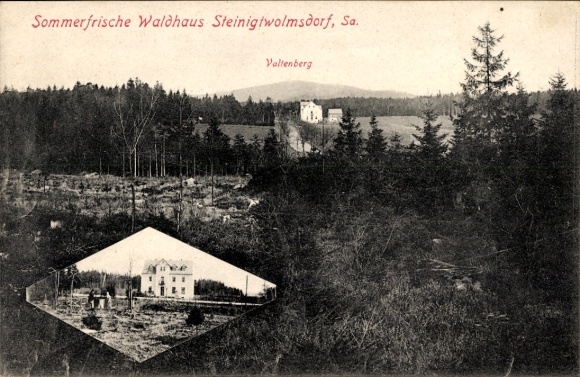 Postcard Steinigtwolmsdorf in Lusatia, summer resort Waldhaus, Valtenberg