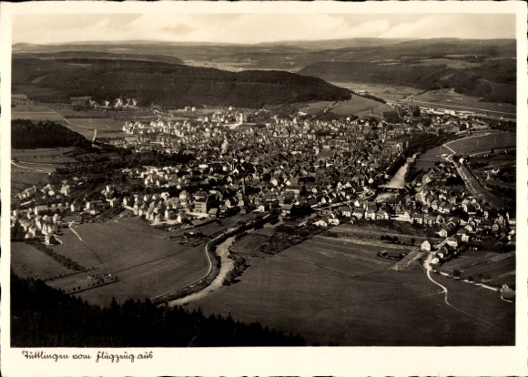 Tuttlingen on the Danube, Württemberg, aerial photograph