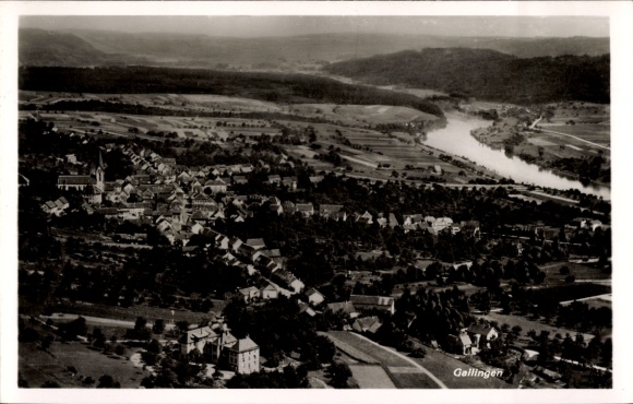 Ak Gailingen am Hochrhein, Fliegeraufnahme