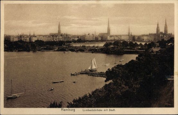 10 Ak, Hamburg, various views of the Alsterlust