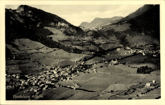 Postcard Bad Hindelang in the Upper Allgäu, Panorama