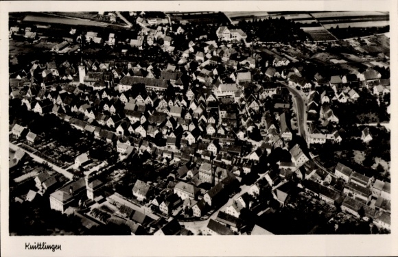 Postcard Knittlingen in Württemberg, aerial photograph