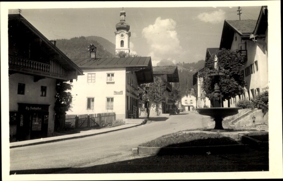 Postcard Oberaudorf in Upper Bavaria, Dorfstraße