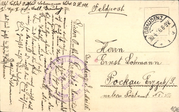 Postcard Grudziądz Graudenz West Prussia, New Infantry Barracks Regt. 175, Pioneer Barracks Batl. 26