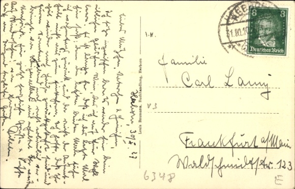 Postcard Herborn in Hesse, Speckturm