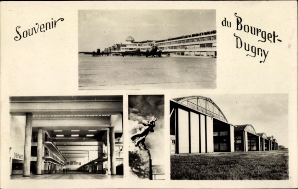 Ak Le Bourget Dugny Seine Saint Denis, Flughafen, Halle