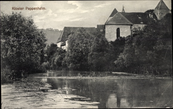 PC Pappenheim in the Altmühltal Middle Franconia, water game, monastery