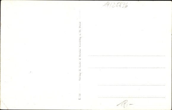 Postcard Garding in North Friesland, Reich Labor Service, camp of the Voluntary Labor Service