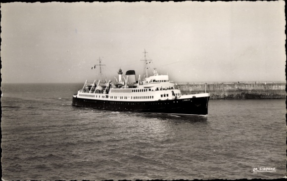 Ansichtkaart Dieppe Seine Maritime, Le Lisieux rentrant au port, SNCF, stoomboot