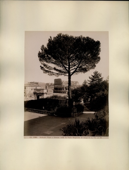 Photo around 1880, Roma Rome Lazio, Colosseum, Arch of Constantine