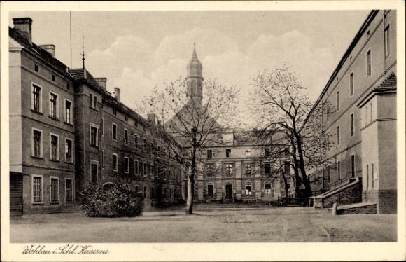 Postcard Wołów Wohlau Silesia, barracks
