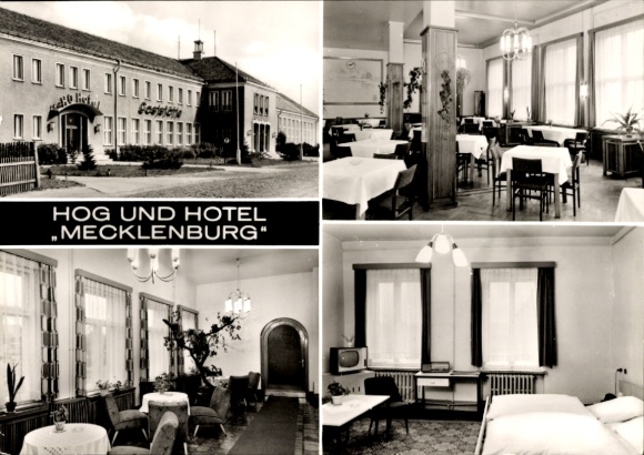 Postcard Eggesin, HOG and Hotel Mecklenburg, guest room, rooms