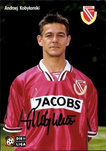 Autogrammkarte Fußballer Andrzej Kobylanski, FC Energie Cottbus, Autogramm