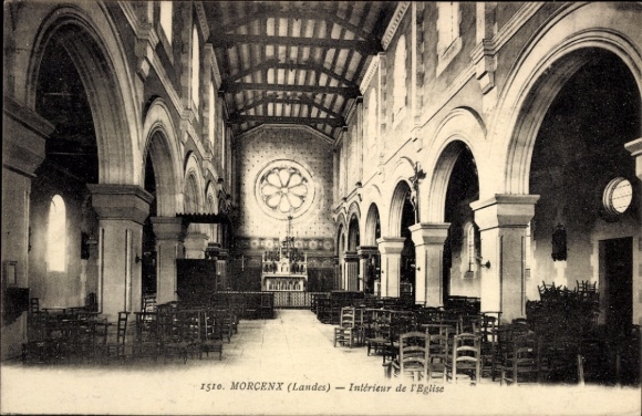 CPA Morcenx Landes, Interieur van de kerk