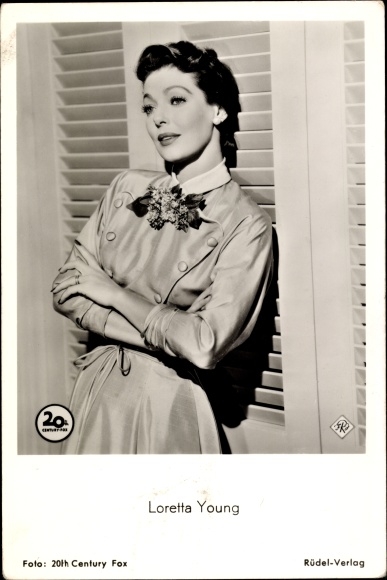 Postcard actress Loretta Young, portrait