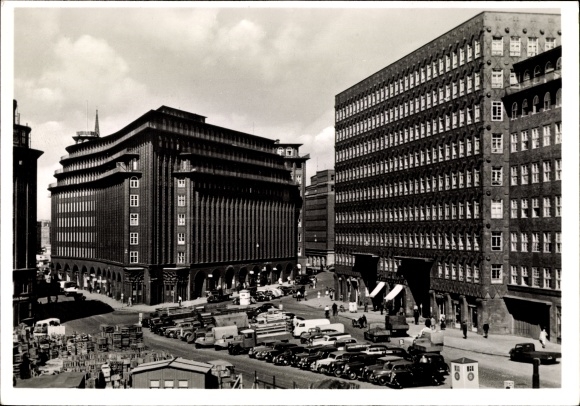 Ak Hamburg, Chilehaus und Sprinkenhof
