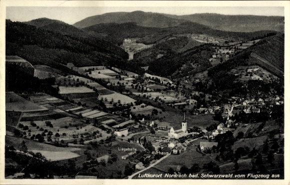Ak Nordrach im Schwarzwald Baden, Fliegeraufnahme