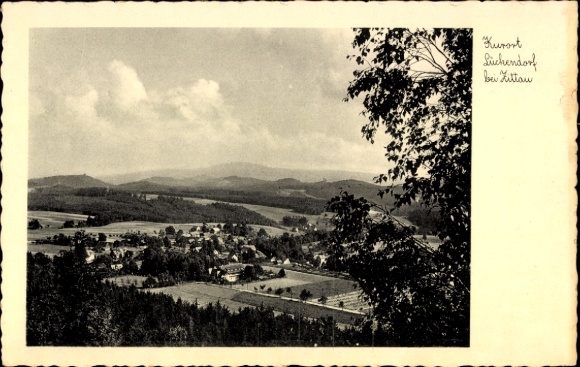 Ak Lückendorf Oybin Oberlausitz, Kurort Luckendorf bei Zittau, Landschaftsaufnahme, Berge, Wälder