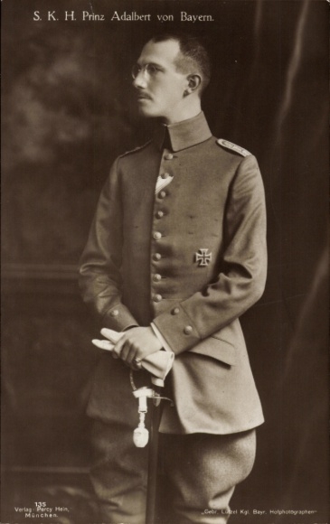 Ansichtkaart ZKH Prins Adalbert van Beieren, uniform, Percy Hein 135
