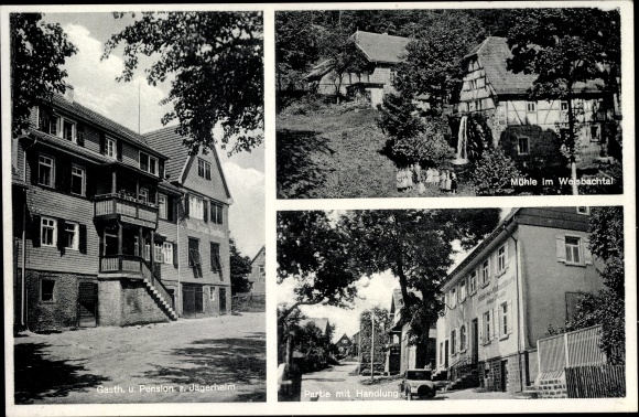 Ak Friedrichsdorf Witterda Thüringen, Mühle im Weisbachtal, Gasthof zum Jägerheim