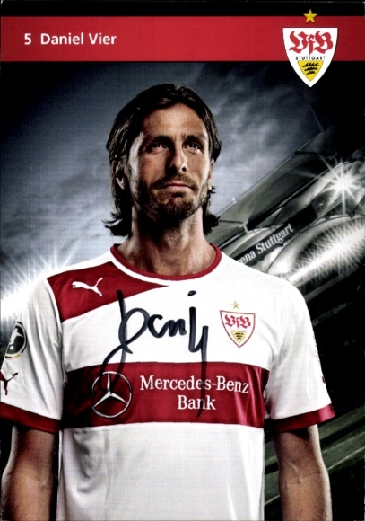 Autogrammkarte Fußballer Daniel Vier, VFB Stuttgart, Autogramm