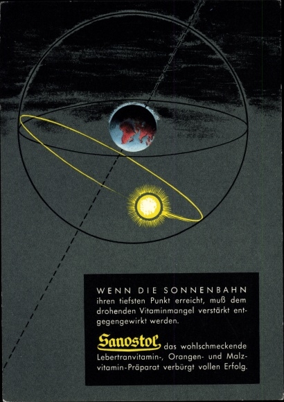 Ak advertising, Sanostol, Chemie Fabrik Promonta GmbH Hamburg, Sonnenbahn